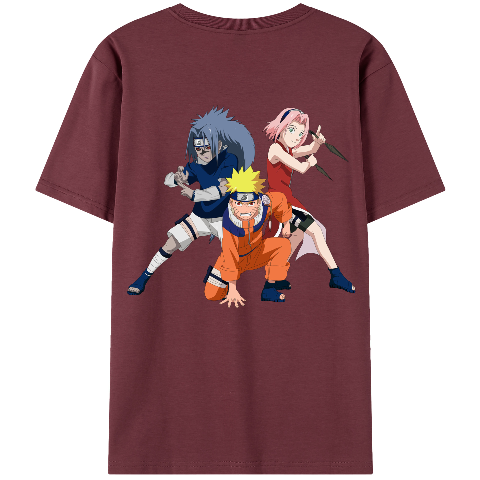 （画像用） NARUTO -ナルト- うずまき ナルト Uzumaki Naruto 綿100％半袖Tシャツ（背面プリント）